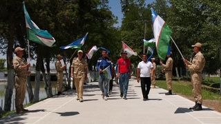 На базе учебного полигона Национальной гвардии начал работу летний молодежный лагерь