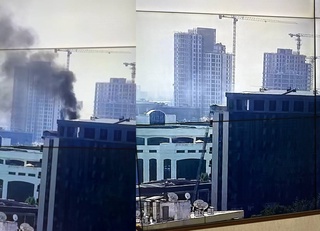 Тошкентдаги қурилиши битмаган бинода ёнғин чиқди