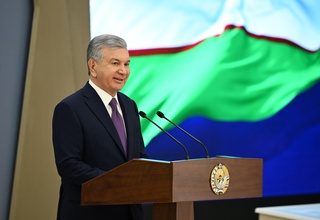 Президент Шавкат Мирзиёев Нурафшон шаҳрида Келажак технологиялари марказига тамал тоши қўйиш ва бошқа янги лойиҳаларни бошлаш маросимида иштирок этмоқда
