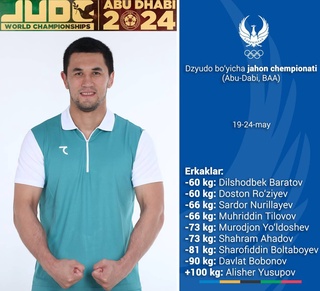 Известны имена узбекистанских дзюдоистов, которые выступят на чемпионате мира в ОАЭ