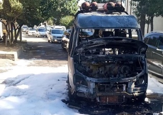 Олмазор туманида йўловчи ташувчи "Газель" ёниб кетди