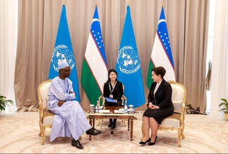 Раиси Сенат дар Самарқанд бо муовини Котиби генералии СММ мулоқот кард