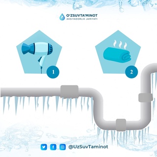 Сув қувурлари музламаслиги учун нима қилиш керак?