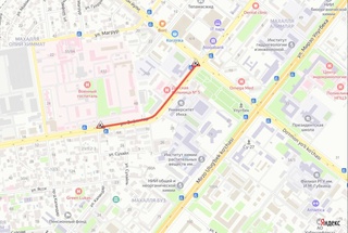 В Ташкенте временно ограничат движение транспорта на одной из улиц в Мирзо-Улугбекском районе