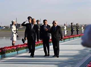 President of the European Council Antonio Costa arrives in Samarkand