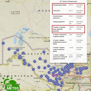 Poytaxt Toshkentda atmosfera bosimi qariyib 1000 gPa ga pasayib ketdi