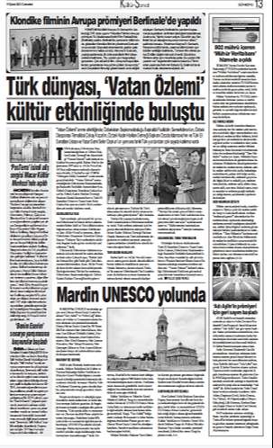 Turkiyada “Vatan sogʻinchi” nomli madaniy-maʼrifiy tadbir oʻtkazildi