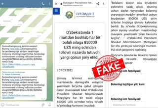 Телеграм мессенжери орқали яна ёлғон хабарлар тарқамоқда