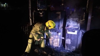 Қарши шаҳридаги банкоматлардан бири ёниб кетди