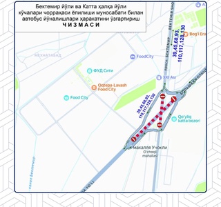 Qurilish ishlari munosabati bilan Bektemir chorrahasi vaqtincha yopiladi
