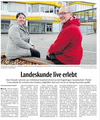 Германиядаги нашр бухоролик ўқитувчи ҳақида мақола эълон қилди