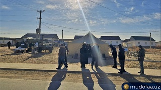 Nukusda yoyilgan harbiy dala oshxonalari aholiga xizmat qilmoqda