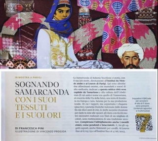 Италияда «Самарқант маталары мен алтындары арманына қарай» атты мақала жарық көрді