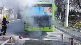 Сергелида автобусда ёнғин чиқди