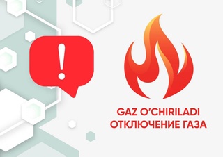 Natural gas supply will be temporarily suspended in three districts of Tashkent today