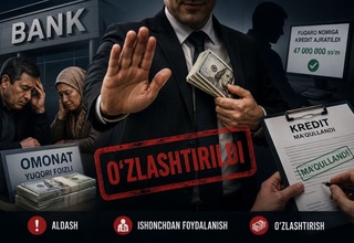 Qashqadaryo viloyatida omonat pullari va kredit mablag‘larini o‘zlashtirgan "bankir"lar fosh etildi