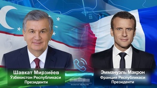 Президенти Фаронса раҳбар ва халқи Ўзбекистонро бо 30-юмин солгарди истиқлолияти мамлакат муборакбод намуд