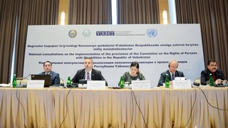 Ногиронлар ҳуқуқлари тўғрисидаги конвенция қоидаларини амалга ошириш истиқболлари муҳокама қилинди