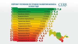 В Узбекистане оценили уровень развития предпринимательства в регионах