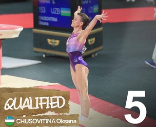 Oksana Chusovitina and Dildora Aripova reached the final of the World Cup in Cairo