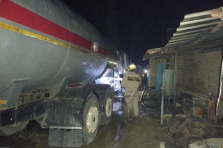 Olot tumanidagi propan gaz quyish shoxobchasida chaqnash sodir boʻldi