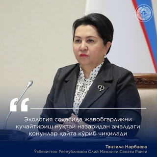 Экология соҳасида жавобгарликни кучайтириш учун амалдаги қонунлар қайта кўриб чиқилади