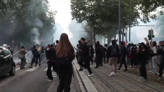 Strasburgda politsiya namoyishchilarga qarshi ko‘zdan yosh oqizuvchi gaz qo‘lladi