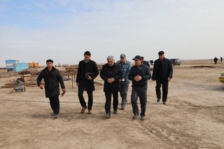 Қашқадарёда ер қаъридан сизиб чиқадиган сув ёрдамида иситиладиган иссиқхонада тарвуз кўчатлари парваришланмоқда