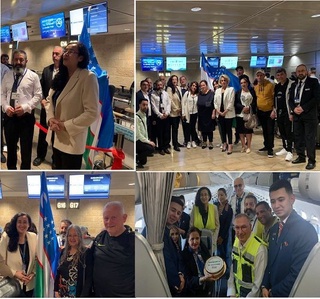 Аввалин рейси мустақими чартерӣ бо сайёҳон аз Тель-Авив ба Самарқанд парвоз кард