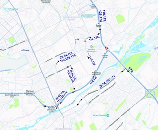 Внесены временные изменения в движении автобусов из-за ремонта на кольцевой дороге «Рохат»