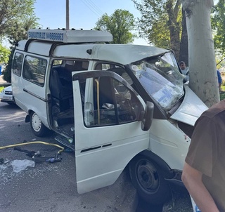 Тошкентда “Газел“ ҳайдовчиси руль бошқарувини йўқотиб, дарахтга урилди