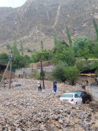 Fargʻona tumanidagi Shohimardon hududiga sel keldi