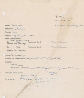 Стив Жобснинг профили 222 минг долларга сотилди