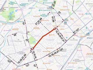 Реконструкция в центре Ташкента: движение по улице Шота Руставели ограничено, изменены маршруты автобусов