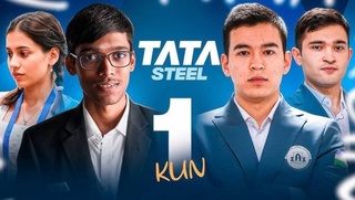 "Тата Стеэл Чесс-2025"тиң дәслепки түринде Абдусатторов тең болып, Яқуббоев жеңиске еристи