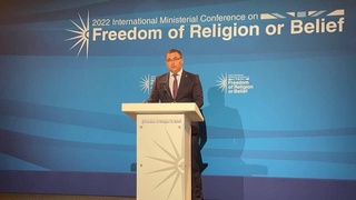 The Minister of Justice of the Republic of Uzbekistan takes part in a conference on freedom of religion and belief