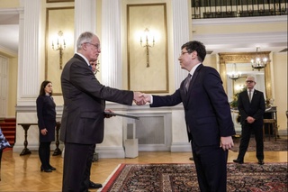 The Ambassador of Uzbekistan presented his credentials to the President of Greece