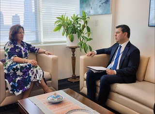 Шерзод Асадов БМТ бош котибининг глобал коммуникациялар бўйича ўринбосари билан учрашди