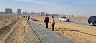 Строится пешеходная дорога, которая соединит Тамдынский район и город Зарафшан Навоийской области