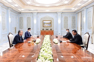 President of Uzbekistan receives the Prime Minister of Tajikistan