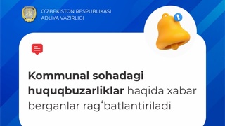 Xabar bering, mukofotlanasiz