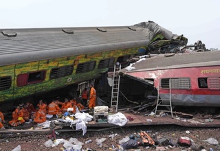 Five people were killed in a train collision in India