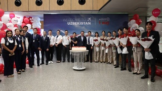 В Ташкенте встретили первый рейс авиакомпании T'way Air