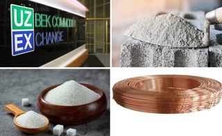 На Узбекской республиканской товарно-сырьевой бирже снизились цены на цемент, сахар и катодную медь