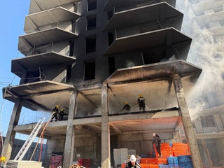 Toshkentda qurilayotgan ko‘pqavatli uyda yong‘in chiqdi