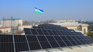 Fargʻona viloyati hokimligi binosida ham quyosh elektr stansiyasi ishga tushirildi