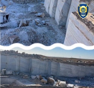 В Навоийской области выявлен факт самовольной добычи мрамора