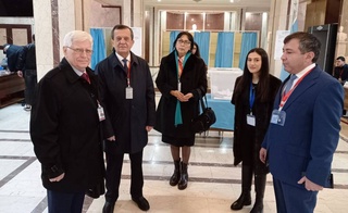 The delegation of the Central Election Commission of Uzbekistan participates in the observation of the early presidential elections of the Republic of Azerbaijan