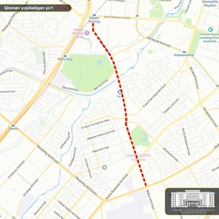 Bobur koʻchasida veloyoʻlak tashkil etish ishlari boshlandi