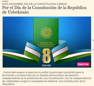 День Конституции Узбекистана в фокусе внимания СМИ Испании